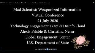 2.09 MadSci Weaponized Information: Technology Engagement Team & Disinfo Cloud - Ms. Frisbie & Nemr