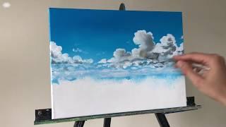 Cloud Acrylic STEP by STEP Painting Tutorial (ColorByFeliks)