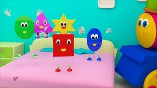 Bob den Zug | fünf kleine Formen | formt Lied für Kinder | Kinderreime | Five Little Shapes Rhymes