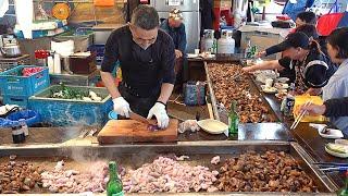 돼지부속 Only $7 all you can eat?! Amazing Grilled Pig Intestines Unlimited Refills - Korean street food