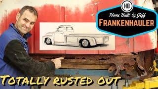 The bottom is totally rusted out  - 1954 Ford F600 Car Hauler Build part 5