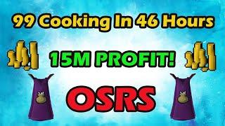  OSRS 1-99 Cooking Guide 2022 in 46 Hours And +15M Profit! Oldschool Runescape 2007 