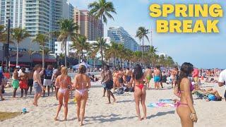 Spring Break 2024 Fort Lauderdale Beach Walk [4K]