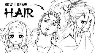 How to Draw Hair For Beginners - BNG Studio