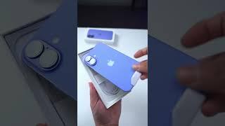 iPhone 16 unboxing blue colour  #tech #apple #unboxing