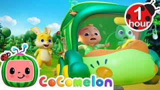 Wheels on the Bus (Animals) | CoComelon JJ's Animal Time | Animal Songs for Kids