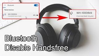 Disable handsfree / voice on Bluetooth headset in Windows 11