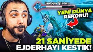 EKİPLE 21 SANİYEDE EJDERHAYI KESTİK!!  YENİ MODDA DÜNYA REKORU KIRDIK! | PUBG MOBILE