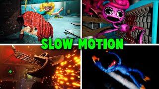 All Bosses Death in SLOW MOTION! - Poppy Playtime: Chapter 3 vs Chapter 2 vs Chapter 1