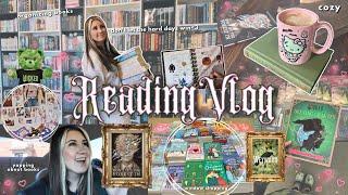 reading vlog 🩷 mood reading, bookstore vlogging, cleaning, grief, healing, planning, & being cozy