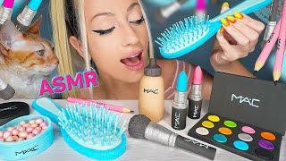 ASMR EATING EDIBLE HAIR BRUSH, MAKEUP CANDY, LIPSTICK, 먹을 수 있는 (MAC PALETTE, SWEET FOOD) MUKBANG 먹방