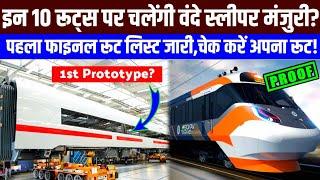 इन 10 रूट्स पर चलेंगी वंदे स्लीपर मंजुरी?देखे रूट लिस्ट!Upcoming 10 Routes For Sleeper Vande Bharat