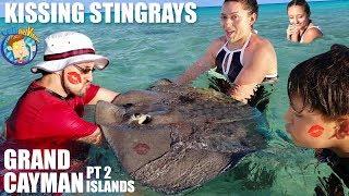 KISSING STINGRAYS!  (FV Family  Grand Cayman Islands #2)