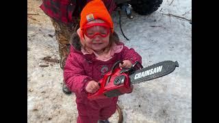 Milling/moving wood for the cabin build