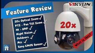 4K, 8MP, 20x Optical Zoom PTZ Outdoor Security Camera from VIKYLIN (Specification Review)