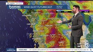 ABC 10News Pinpoint Weather with Max Goldwasser: Santa Anas threatening once again