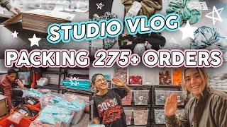 STUDIO VLOG #3 | PACKAGING ORDERS | Before, During, After A New XXL Scrunchie Collection Launch! 