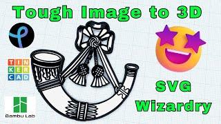 Complex Images to 3D Prints Tinkercad Pixlr SVG Wizardry in Minutes