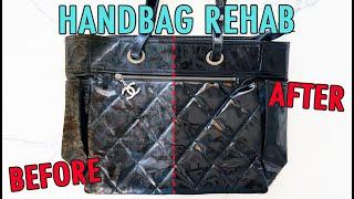 HOW I RESTORED THIS VINTAGE PATENT LEATHER CHANEL BAG | HANDBAG REHAB  | THRIFT FLIP