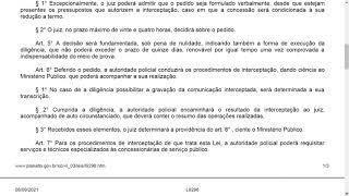 LEI SECA EM ÁUDIO , Interceptação telefônica, lei 9.296/98