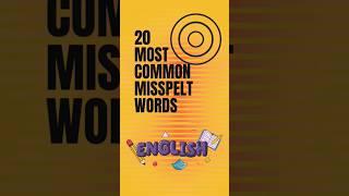 Common spelling mistakes/misspelt words #commonerrors #error #shorts #commonmistakesinenglish #shots