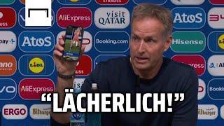 Dänen-Trainer zeigt Szene am Handy und poltert gegen VAR!  | Deutschland Dänemark 2:0