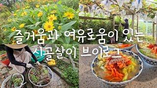 SUB) 즐거움과 여유로움이 있는 시골살이 브이로그 | 시골생활 | 브이로그 | 힐링 | 시골정원 | 주말농장 | Korean Countryside life |