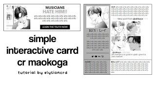 black & white simple interactive carrd  cr maokoga