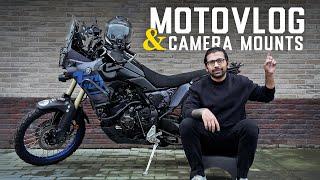 MOTOVLOGGING setup, Action cam mounts & Workflow for Motorcycle travel