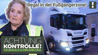 "Das geht GAR nicht!"  LKW BRUMMT unerlaubt in die Fußgängerzone! | Achtung Kontrolle