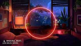 NO MORE Insomnia "Cat & Thunder"  [Delta Brain Waves] Sleep Music - Binaural Beats