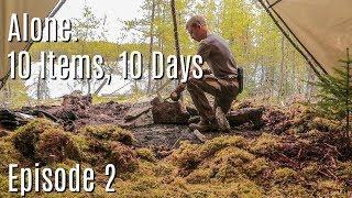 Building a Permanent Camp-10 Days, 10 Items; Alone on an Island in the Canadian Wilderness. Ep2