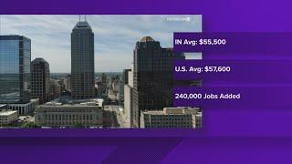 Average Indiana annual salary under national average