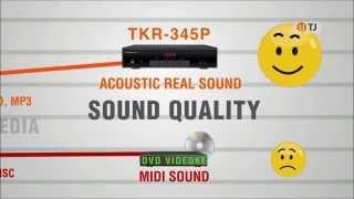 TKR-345P Comparison Chart Versus DVD Karaoke