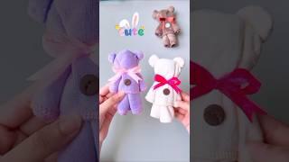 DIY cute teddy(try it) #shorts #tonniartandcraft #diy #love #art  #craft