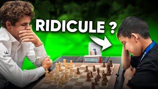 À 11 ANS, IL tente un PIÈGE à Magnus Carlsen qui fait RIRE tout le PUBLIC !!