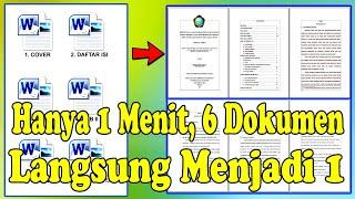 Hanya 1 Menit | Kalian Bisa Gabungin Beberapa Dokumen Word Menjadi 1 - Hadicun