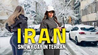 IRAN - Snowfall in the neighborhood of the rich in Iran - Elahiyeh | ایران