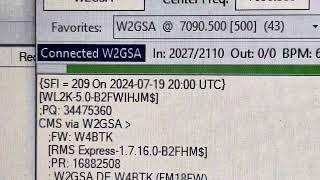 Receiving the Winlink Wednesday weekly reminder email via Vara HF Winlink email in 40m