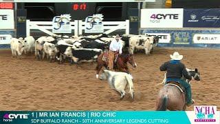 2022 NCHA 50th Anniversary Legends Cutting no 1 Ian Francis on Rio Chic