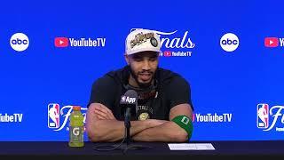 Boston Celtics' Jayson Tatum Postgame Interview After Winning NBA Finals Against Dallas Mavericks