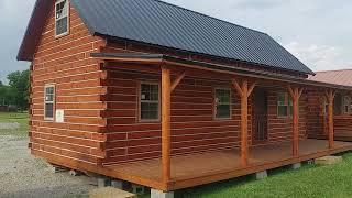 AMISH BUILT CABIN - AMISH MADE CABINS - TOUR OF BEAUTIFUL, OVER 700 SQUARE FOOT AMISH PREFAB CABINS
