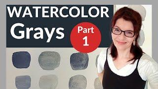 Watercolor Gray Mixing (Part 1 Swatching and adjusting tube Grays)