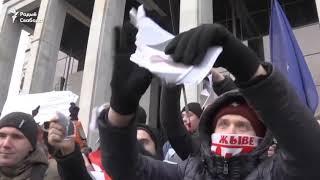 Протесты в Минске против интеграции с Россией