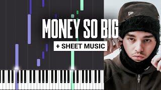 Money So Big - Yeat - Piano Tutorial - Sheet Music & MIDI