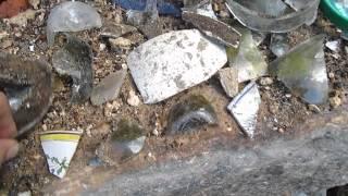Short Colonial House cellar dig, nice shards!
