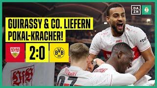 Viertelfinale! BVB-Schreck Guirassy & Joker Silas treffen: VfB Stuttgart - Dortmund 2:0 | DFB-Pokal