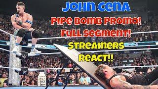 Streamers React! John Cena drops a Pipebomb on CM Punk!  (Full Promo) #wwe #johncena #pipebomb