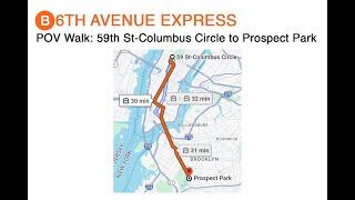 NYC Subway POV Walk: 59th Street-Columbus Circle Station to Prospect Park Station (4K 60FPS)