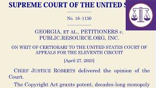 No copyright in state laws : decision in  Georgia v. Public.Resource.org